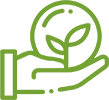 plant held in a hand icon