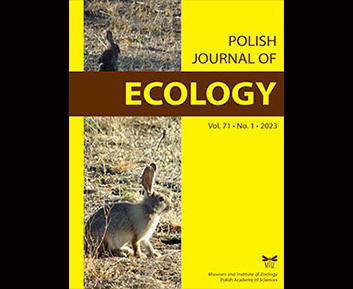 Cover for the Polish Journal of Ecology, featuring a a photo of rabbits