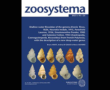 Journal Cover for Zoosystema